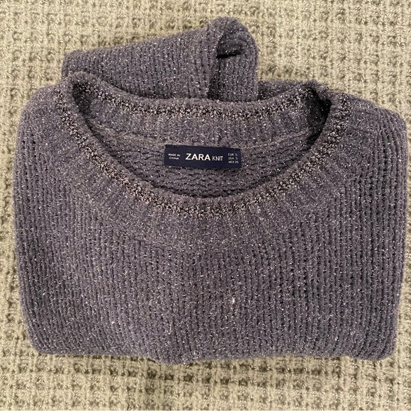 Cropped Knit Sweater Lurex Sparkles - Picture 5 of 5